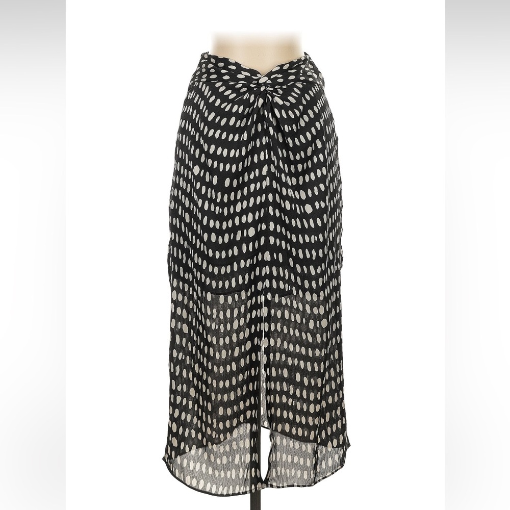 Mango Dot Design Midi Skirt XS